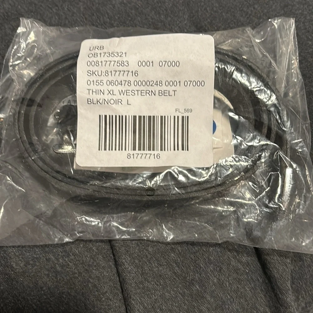 Urban Outfitters thin black western belt NWT